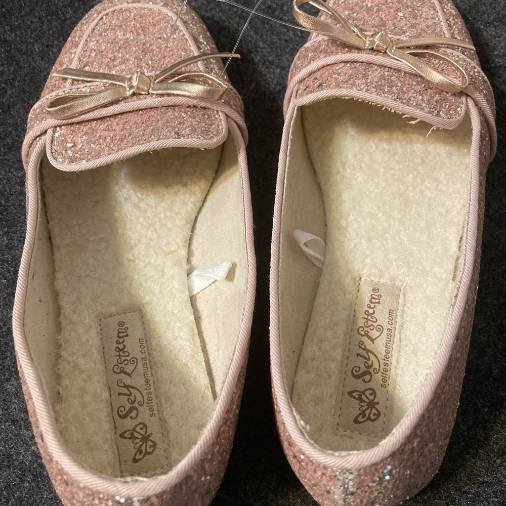 Self-Esteem Pink Glitter Loafers Sz 3 Girls NWOT - Picture 5 of 9